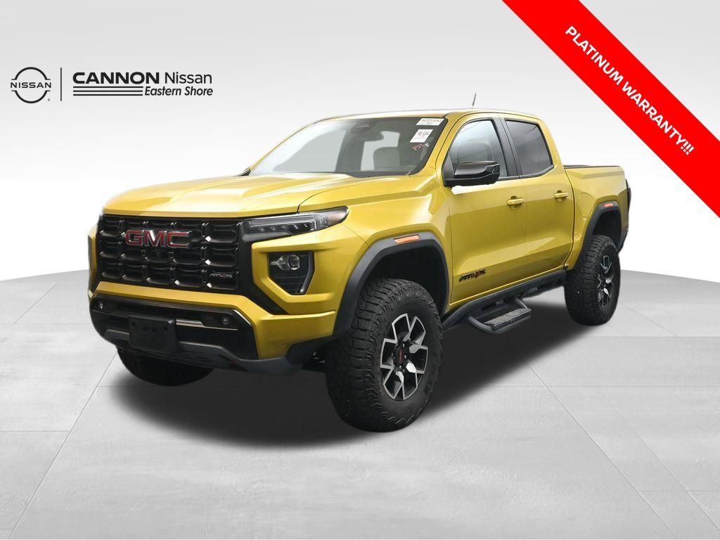 Solar Flare Metallic 2023 GMC Canyon AT4X Crew Cab 4WD Pickup Truck Four-Wheel Drive 8-Speed Automatic