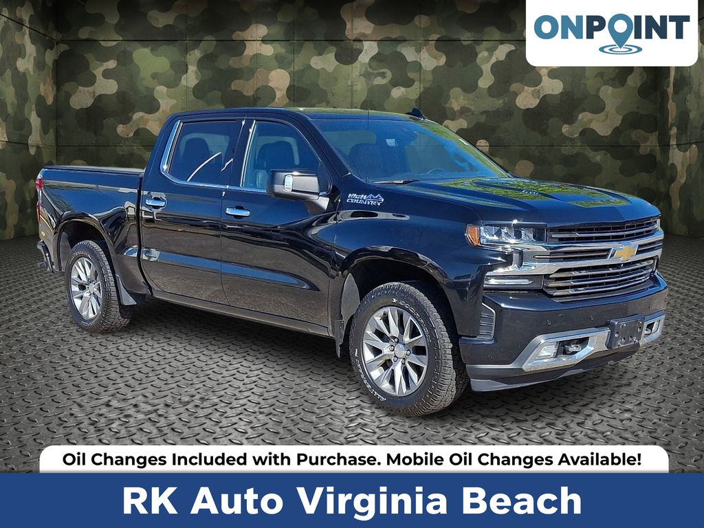 Mosaic Black Metallic 2022 Chevrolet Silverado 1500 High Country Crew Cab 4WD Pickup Truck Four-Wheel Drive Automatic