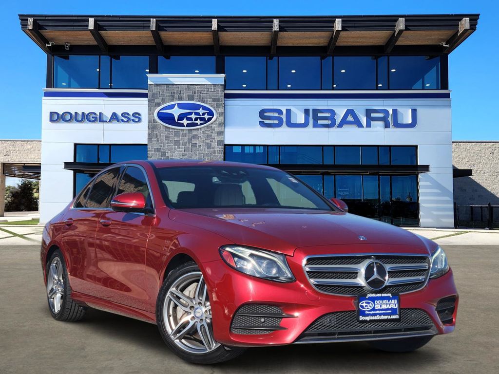 Red 2017 Mercedes-Benz E-Class Sedan Rear-Wheel Drive 9-Speed Automatic