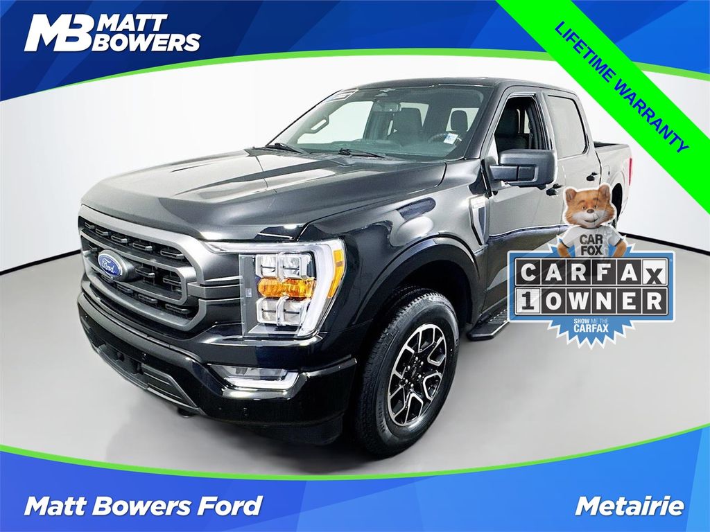 Agate Black Metallic 2023 Ford F-150 XLT SuperCrew 4WD Pickup Truck Four-Wheel Drive Automatic