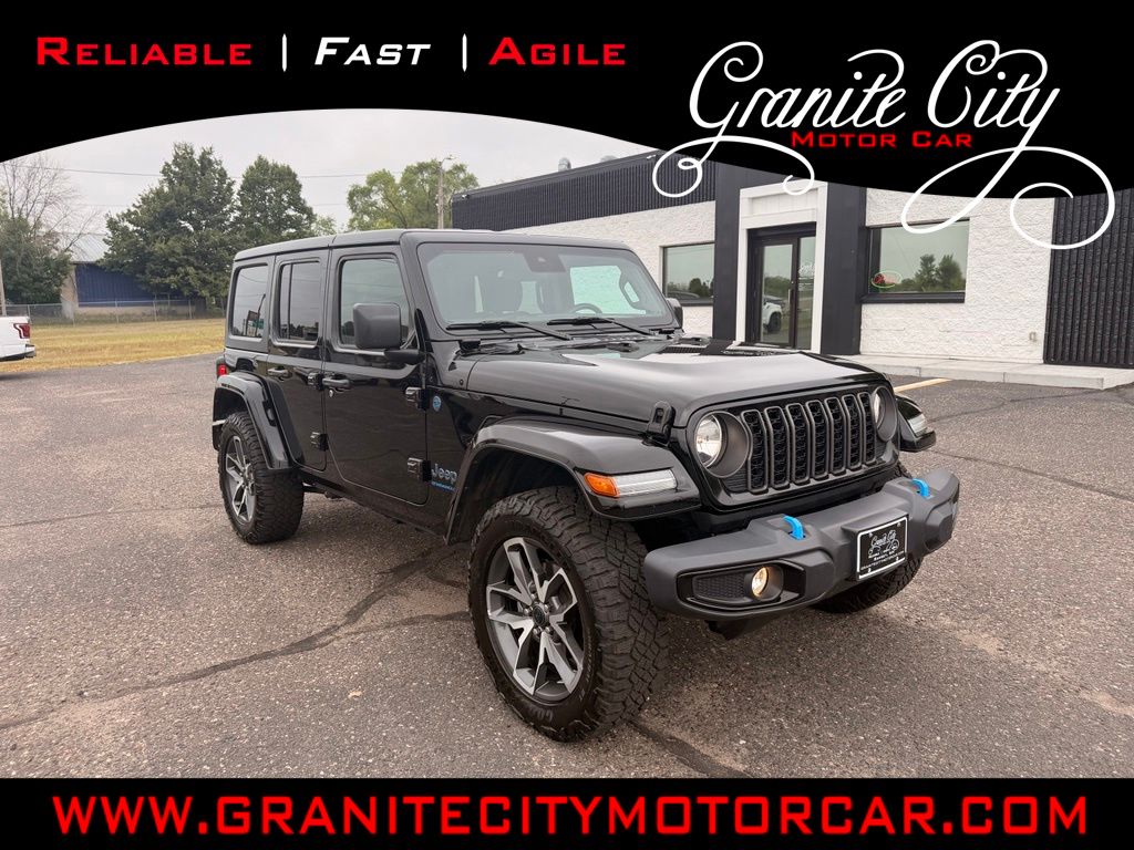Black Clearcoat 2024 Jeep Wrangler 4xe SUV / Crossover Four-Wheel Drive 8-Speed Automatic
