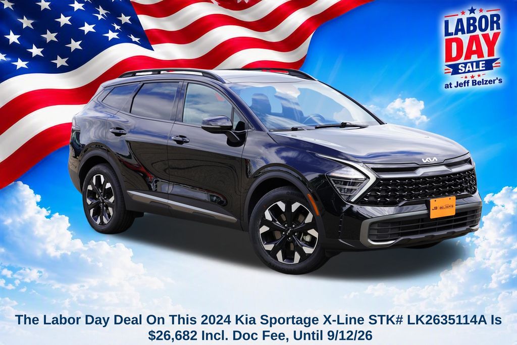Ebony Black 2024 Kia Sportage SUV / Crossover All-Wheel Drive 8-Speed Automatic