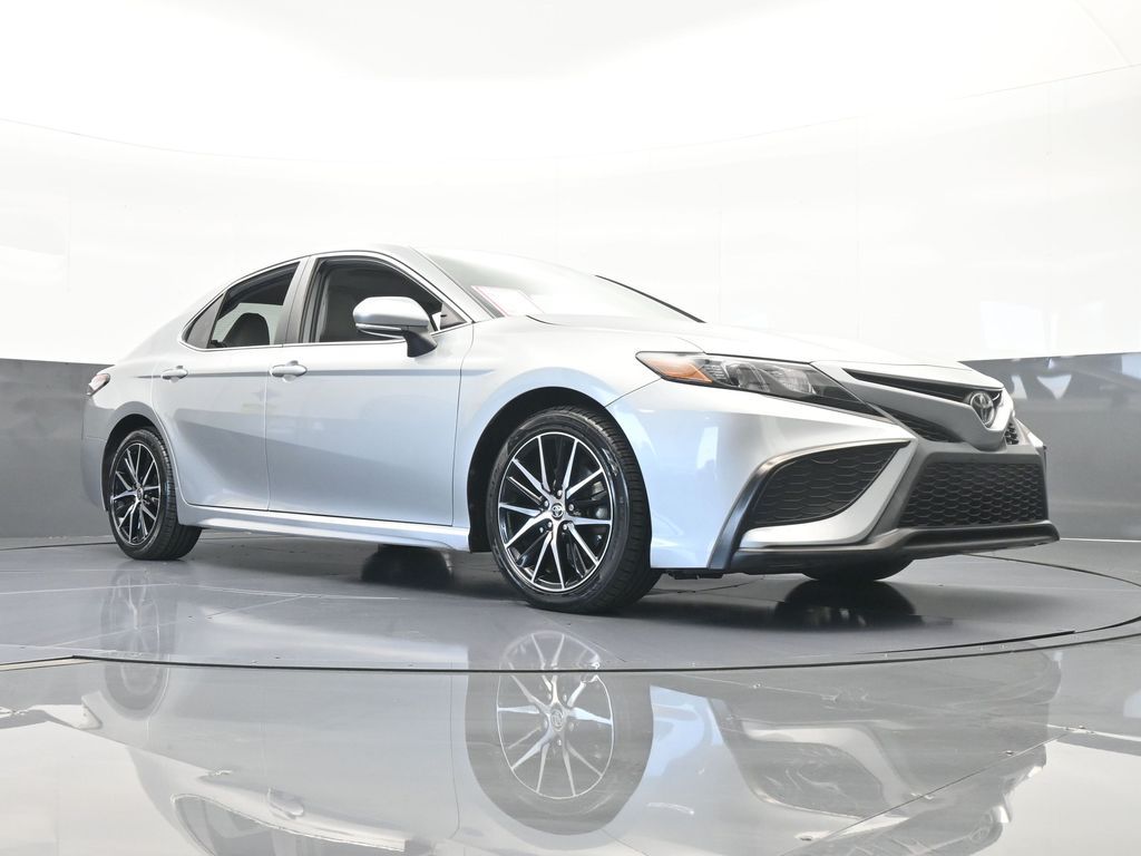 Used 2021 Celestial Silver Metallic Toyota SE image 59