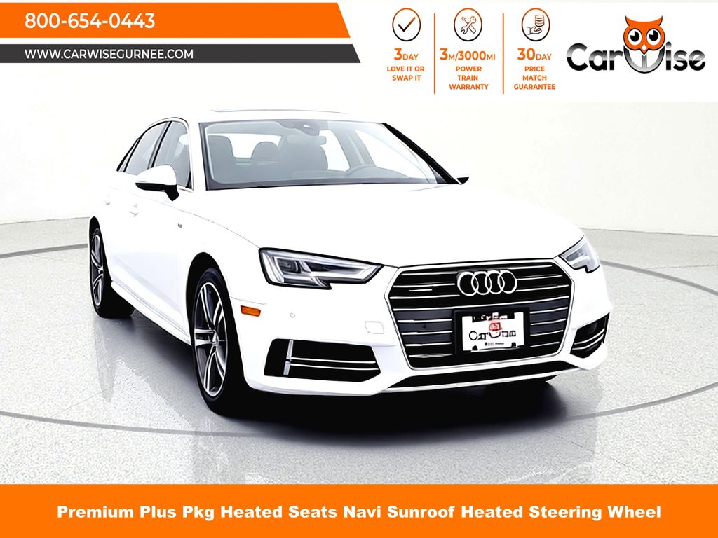 Ibis White 2017 Audi A4 2.0T quattro Premium Plus AWD Sedan All-Wheel Drive 7-Speed Automatic