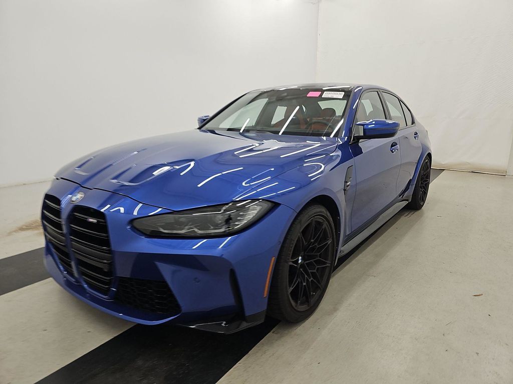 Blue 2024 BMW M3 Sedan Rear-Wheel Drive 6-Speed Manual