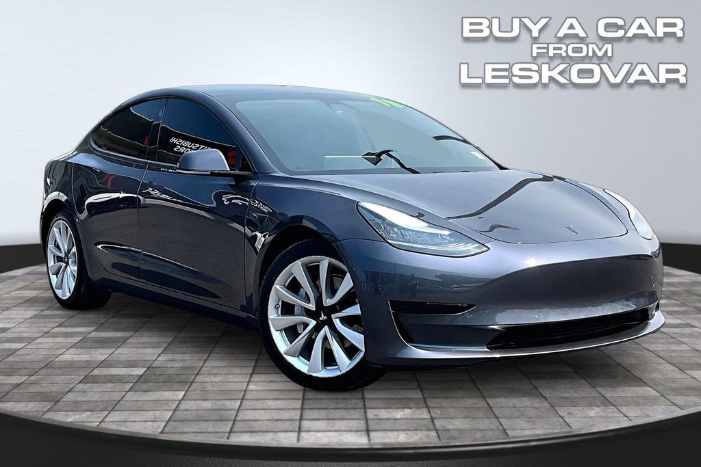Midnight Silver Metallic 2019 Tesla Model 3 Sedan All-Wheel Drive 1-Speed Automatic