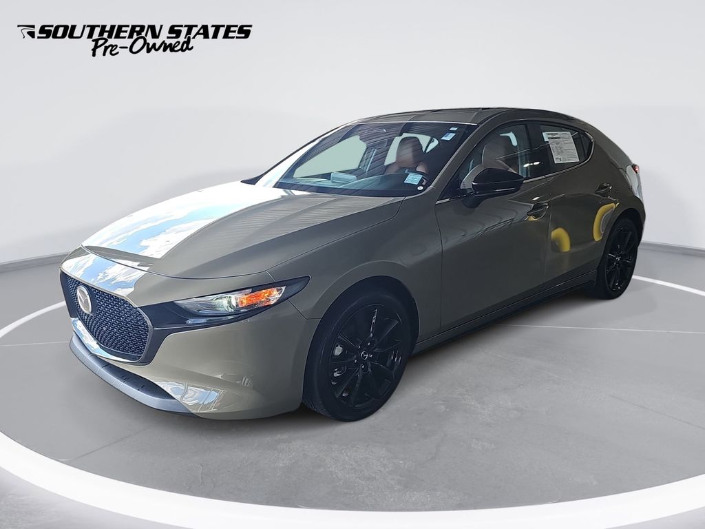 Zircon Sand Metallic 2024 Mazda MAZDA3 2.5 S Carbon Turbo Hatchback AWD Hatchback All-Wheel Drive 6-Speed Automatic