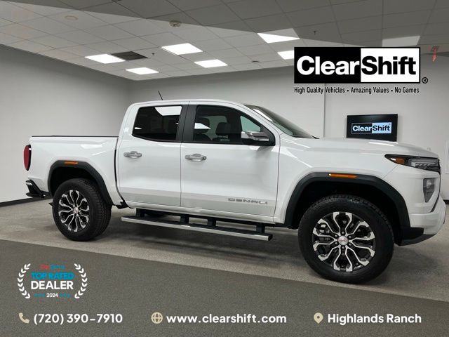 Summit White 2023 GMC Canyon Denali Crew Cab 4WD Pickup Truck Four-Wheel Drive 8-Speed Automatic