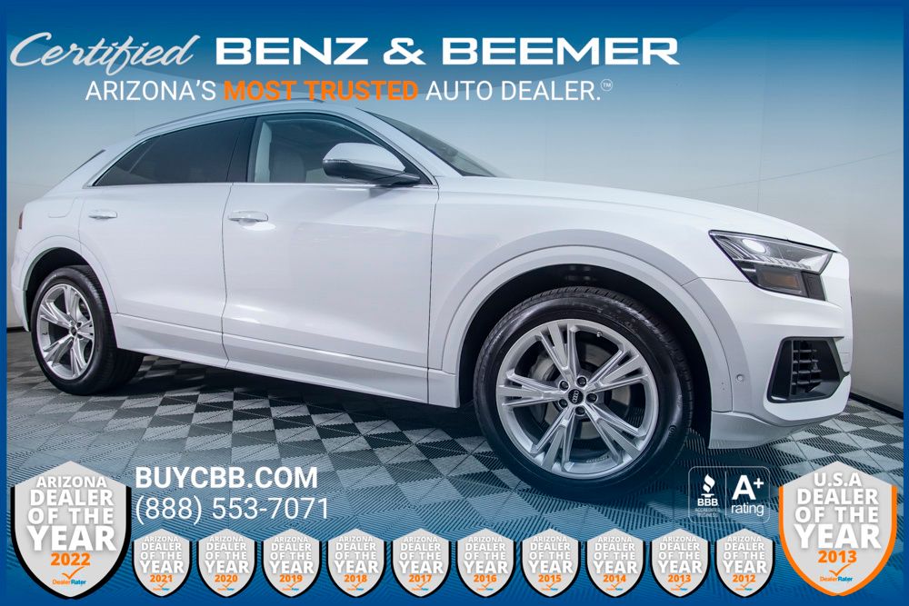 White 2023 Audi Q8 quattro Premium 55 TFSI SUV / Crossover All-Wheel Drive 8-Speed Automatic