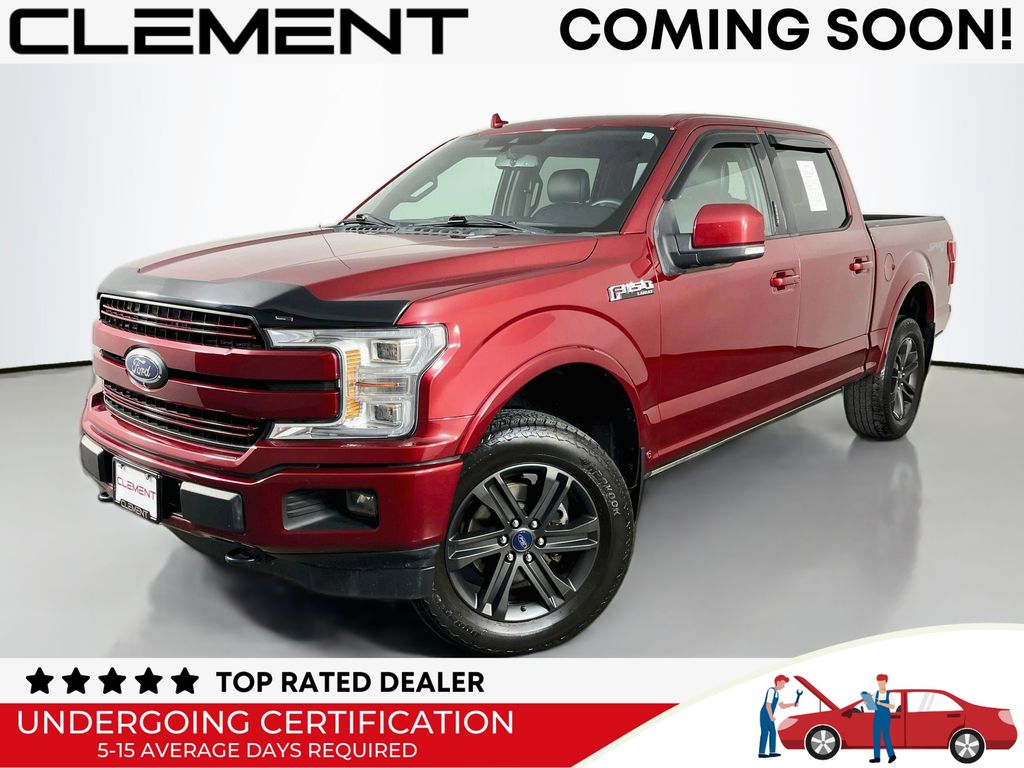 Ruby Red Metallic Tinted Clearcoat 2018 Ford F-150 Lariat SuperCrew 4WD Pickup Truck Four-Wheel Drive Automatic