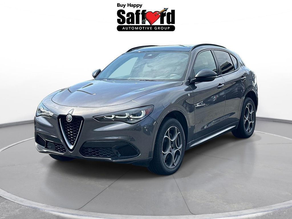 Gray 2024 Alfa Romeo Stelvio Ti AWD SUV / Crossover All-Wheel Drive 8-Speed Automatic