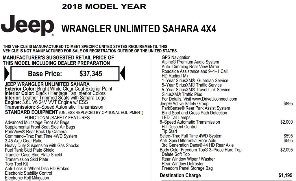 2018 Jeep Wrangler Unlimited Sahara 20