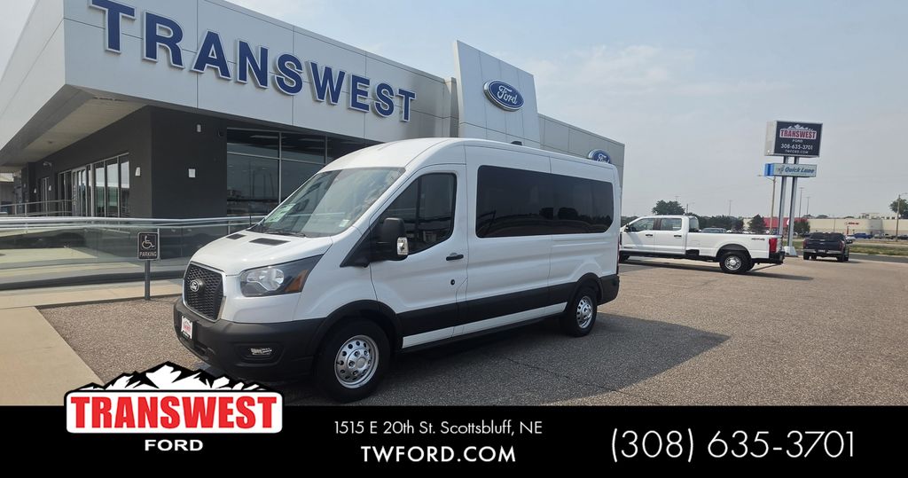 Oxford White 2026 Ford Transit Passenger Van All-Wheel Drive
