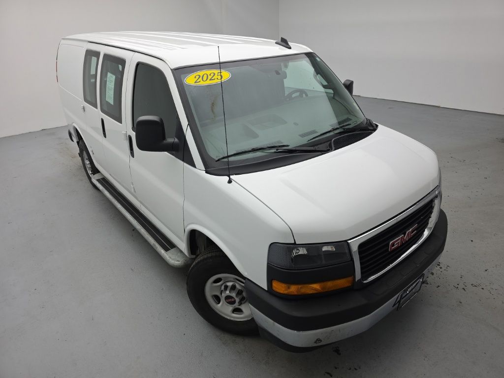 Summit White 2025 GMC Savana Cargo Van Rear-Wheel Drive 8-Speed Automatic Overdrive