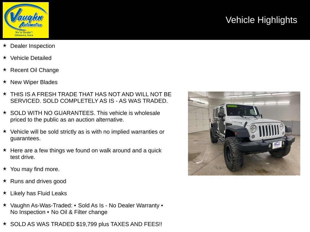 2016 Jeep Wrangler Unlimited Rubicon photo