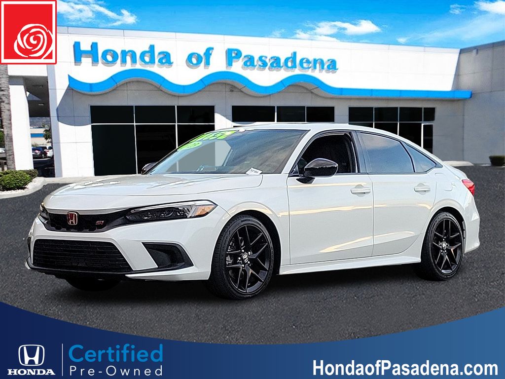 White 2023 Honda Civic Si FWD Sedan Front-Wheel Drive 6-Speed Manual