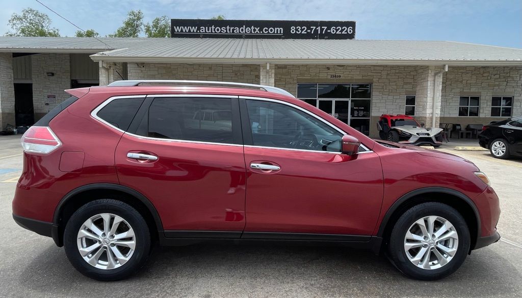 2016 Nissan Rogue SV Red at DeMontrond Gulf Freeway