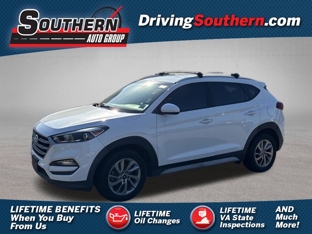 Dazzling White 2018 Hyundai Tucson SUV / Crossover All-Wheel Drive 6-Speed Automatic