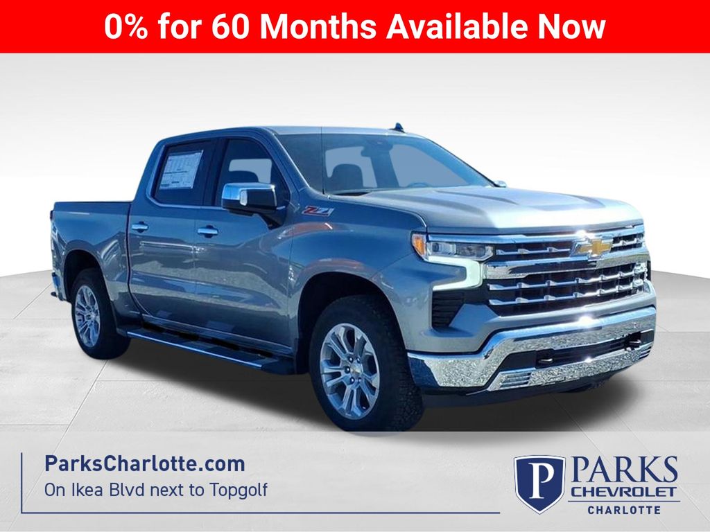 Sterling Gray Metallic 2026 Chevrolet Silverado 1500 LTZ Crew Cab 4WD Pickup Truck Four-Wheel Drive Automatic
