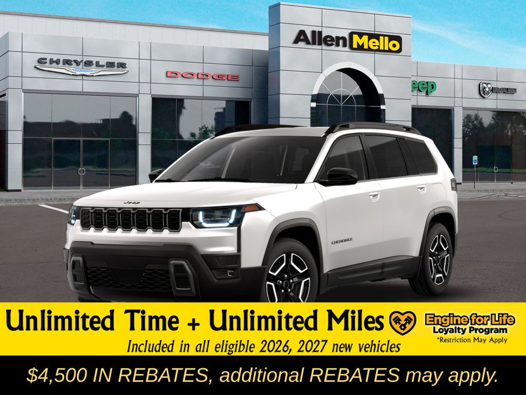 Bright White Clearcoat 2026 Jeep Cherokee SUV / Crossover Four-Wheel Drive Continuously Variable Transmission