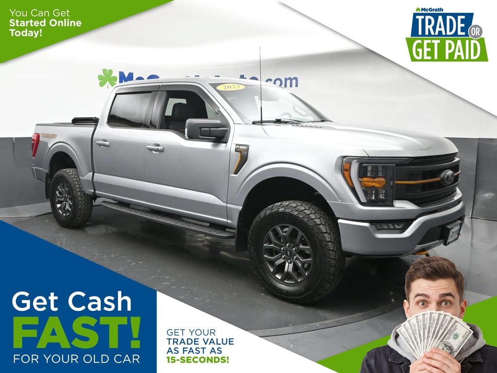 Silver 2023 Ford F-150 Pickup Truck Four-Wheel Drive Automatic