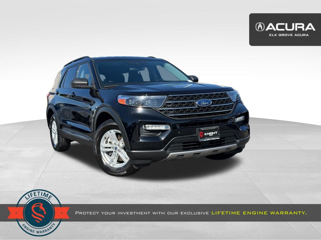 Black Metallic 2022 Ford Explorer SUV / Crossover All-Wheel Drive Automatic