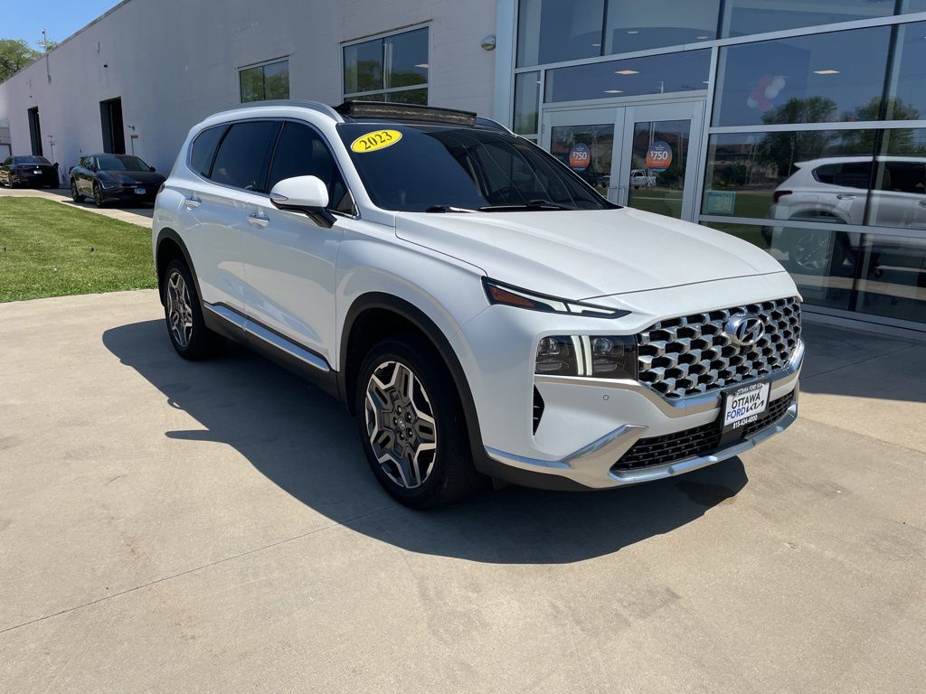 Quartz White 2023 Hyundai Santa Fe Limited AWD SUV / Crossover All-Wheel Drive Automatic