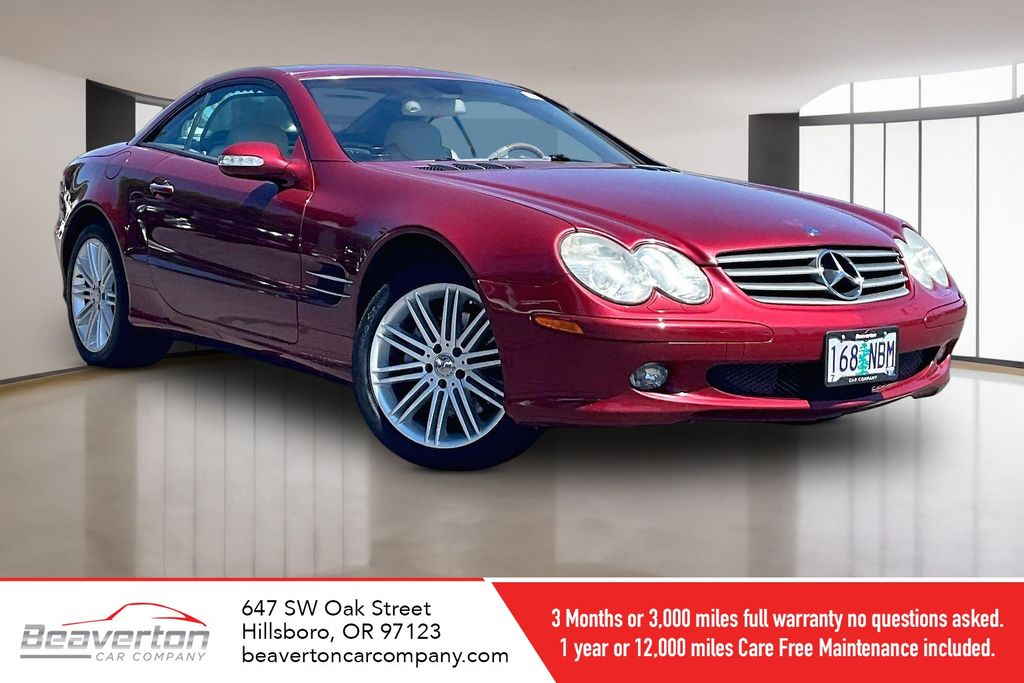 Firemist Red Metallic 2003 Mercedes-Benz SL-Class Convertible Rear-Wheel Drive 5-Speed Automatic Overdrive