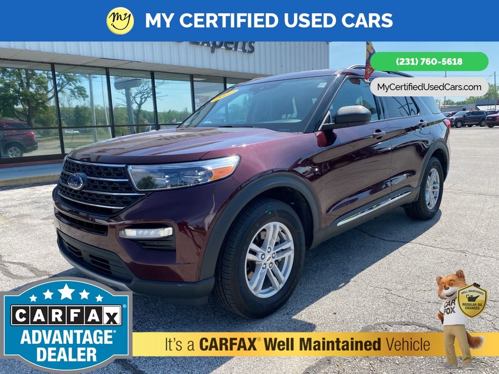 Red (Burgundy) 2022 Ford Explorer SUV / Crossover All-Wheel Drive Automatic