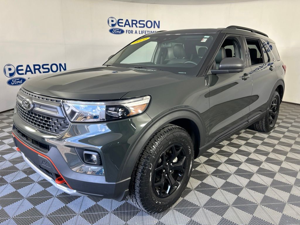 Green Metallic 2022 Ford Explorer SUV / Crossover All-Wheel Drive Automatic