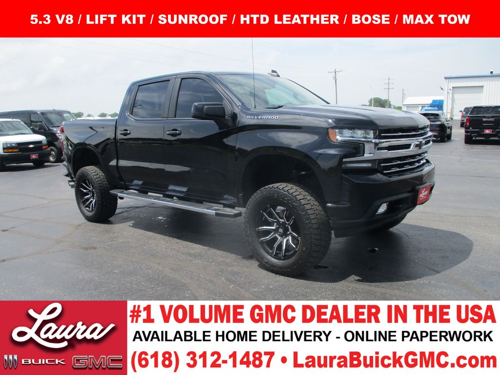 Black 2019 Chevrolet Silverado 1500 RST Crew Cab 4WD Pickup Truck Four-Wheel Drive 8-Speed Automatic