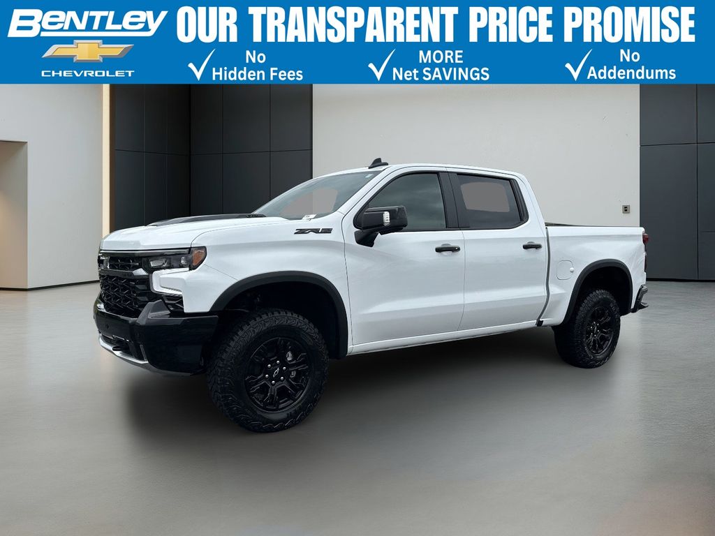 Summit White 2026 Chevrolet Silverado 1500 ZR2 Crew Cab 4WD Pickup Truck Four-Wheel Drive Automatic