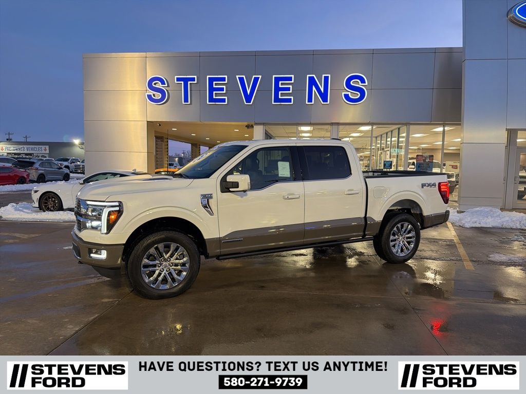 Star White Metallic Tri-Coat 2025 Ford F-150 King Ranch SuperCrew 4WD Pickup Truck Four-Wheel Drive Automatic