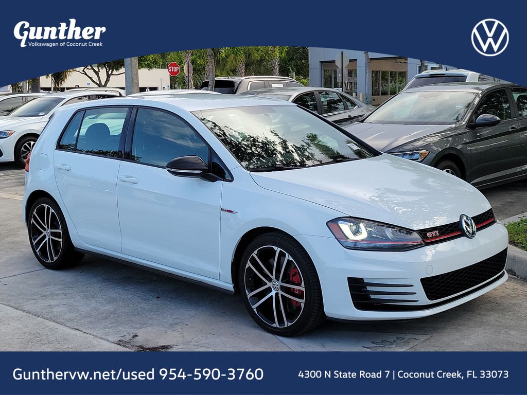 Pure White 2017 Volkswagen Golf GTI Hatchback 6-Speed Dual Clutch