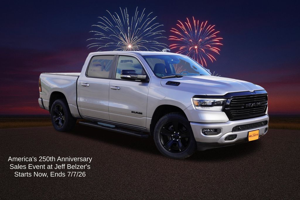 Billet Silver Metallic Clearcoat 2021 RAM 1500 Pickup Truck Four-Wheel Drive 8-Speed Automatic
