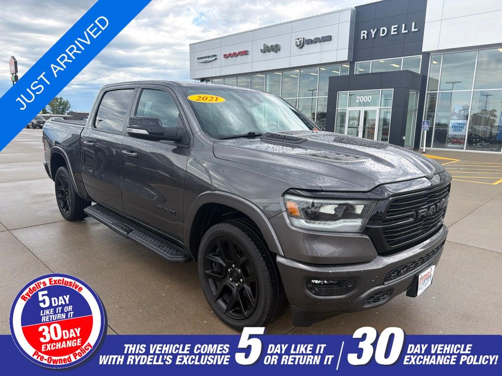 Gray (Granite Crystal Metallic Clearcoat) 2021 RAM 1500 Pickup Truck Four-Wheel Drive 8-Speed Automatic