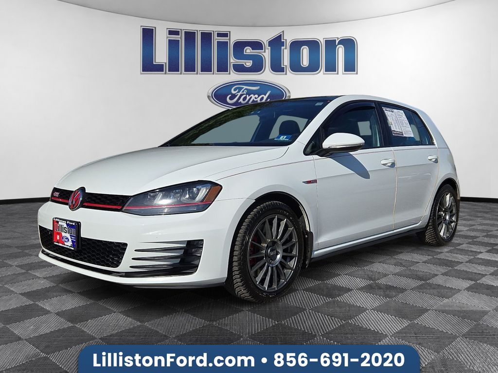 Pure White 2017 Volkswagen Golf GTI 2.0T SE 4-Door FWD Hatchback Front-Wheel Drive 6-Speed Manual