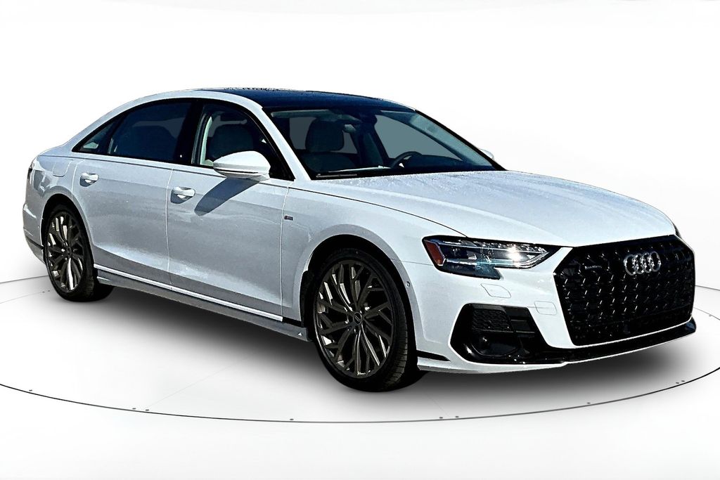 White 2026 Audi A8 L quattro 55 TFSI Sedan All-Wheel Drive 8-Speed Automatic