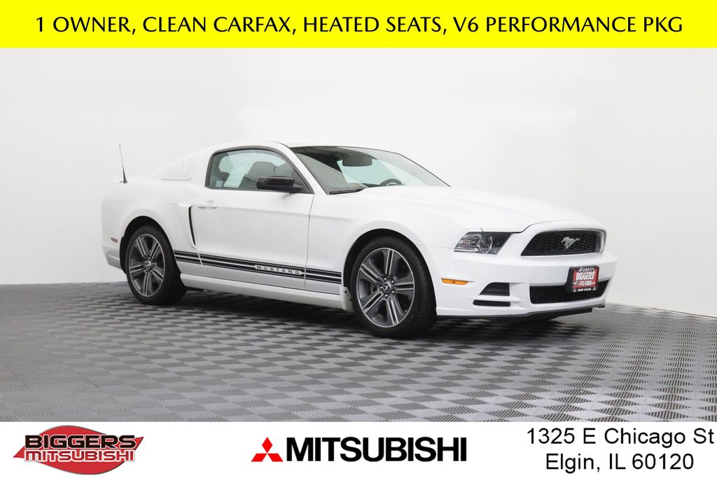 Oxford White 2014 Ford Mustang V6 Premium Coupe RWD Coupe Rear-Wheel Drive 6-Speed Automatic