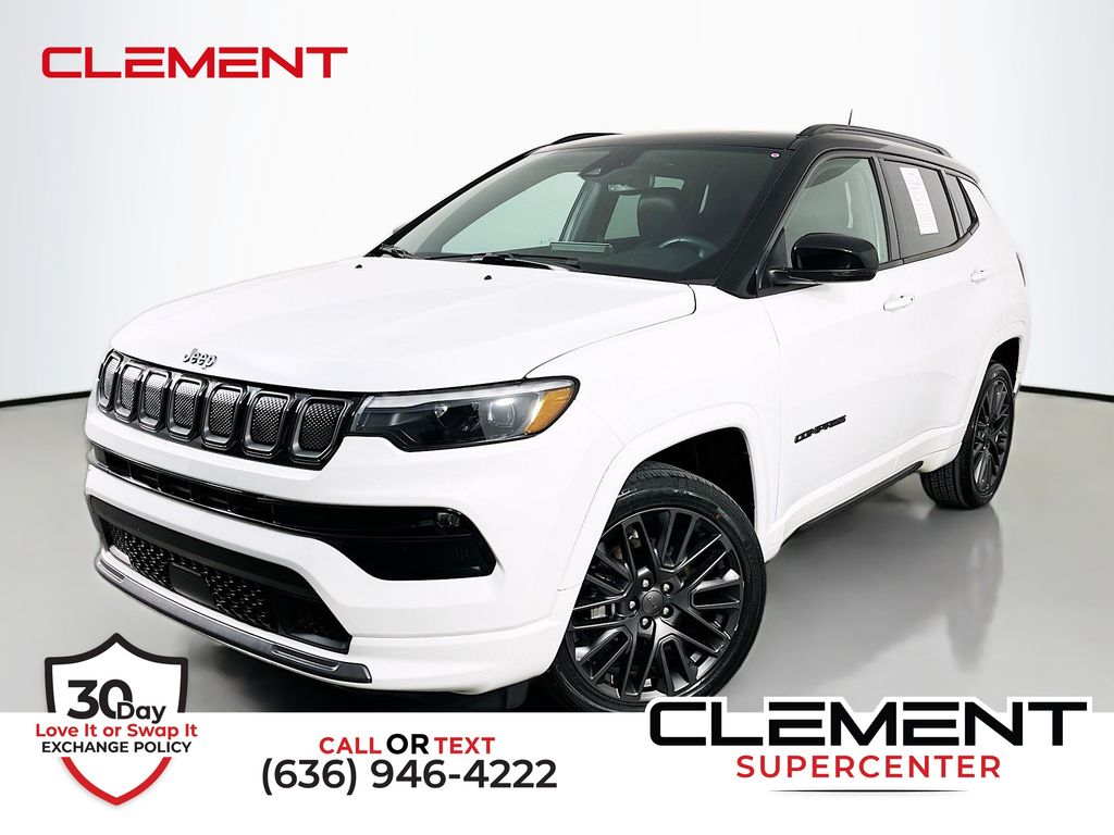 Bright White Clearcoat 2022 Jeep Compass High Altitude 4WD SUV / Crossover Four-Wheel Drive 9-Speed Automatic