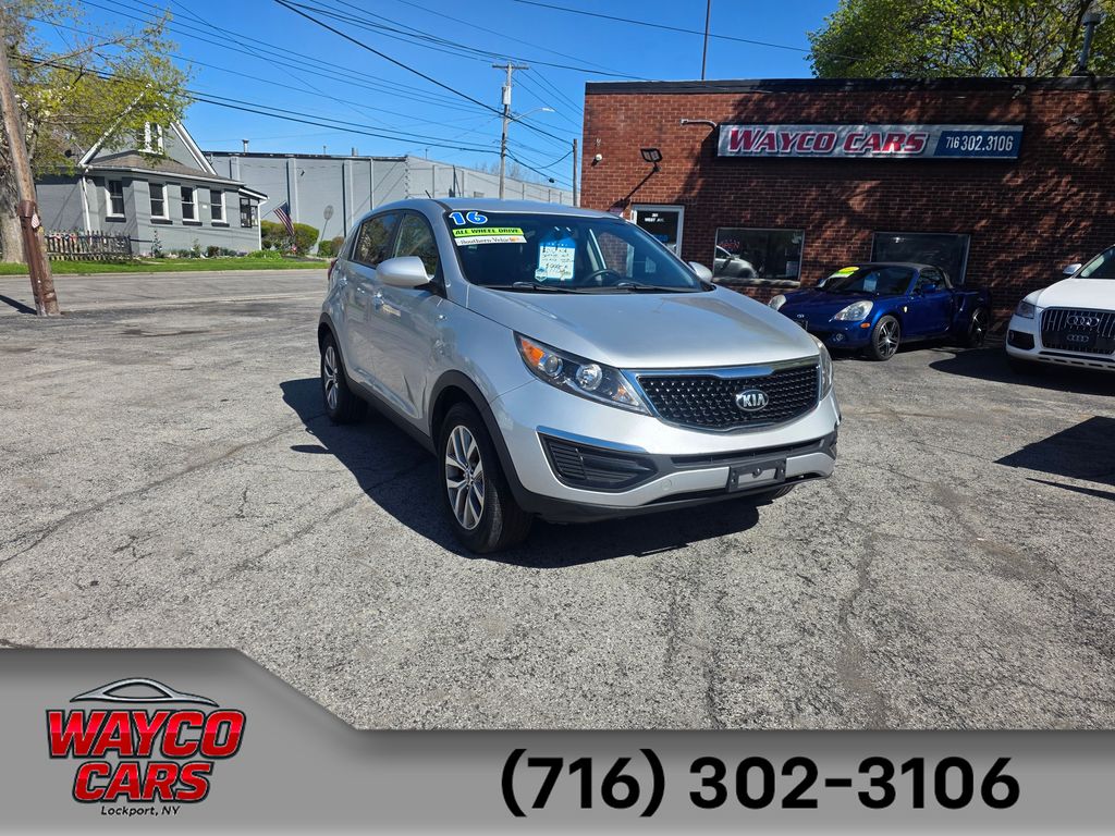 Bright Silver 2016 Kia Sportage LX AWD SUV / Crossover All-Wheel Drive 6-Speed Automatic