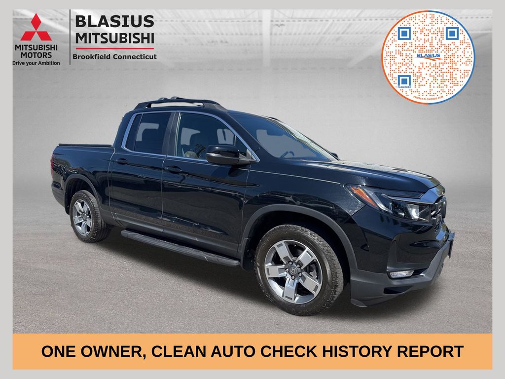 Crystal Black Pearl 2024 Honda Ridgeline Pickup Truck All-Wheel Drive 9-Speed Automatic