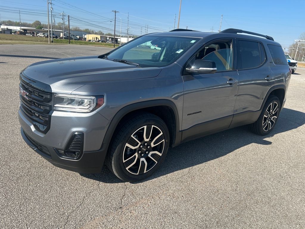 Gray (Satin Steel Metallic) 2021 GMC Acadia SLT FWD SUV / Crossover Front-Wheel Drive 9-Speed Automatic