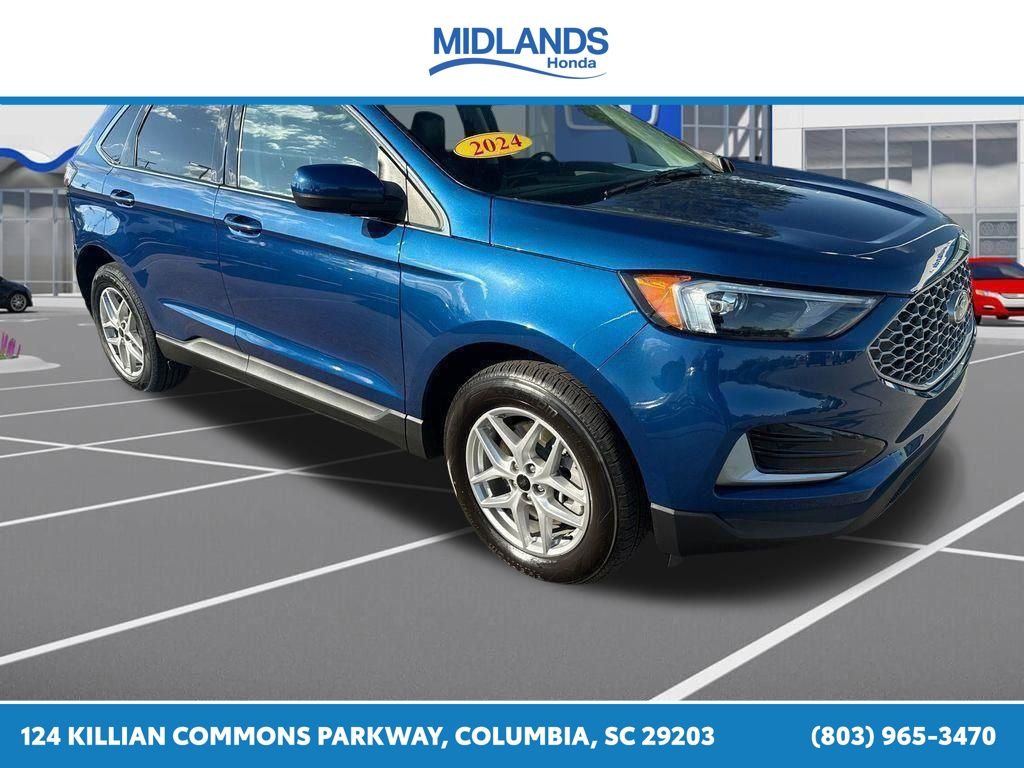 Blue Metallic 2024 Ford Edge SEL AWD SUV / Crossover All-Wheel Drive 8-Speed Automatic