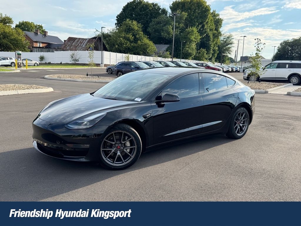 Black 2021 Tesla Model 3 Sedan All-Wheel Drive 1-Speed Automatic