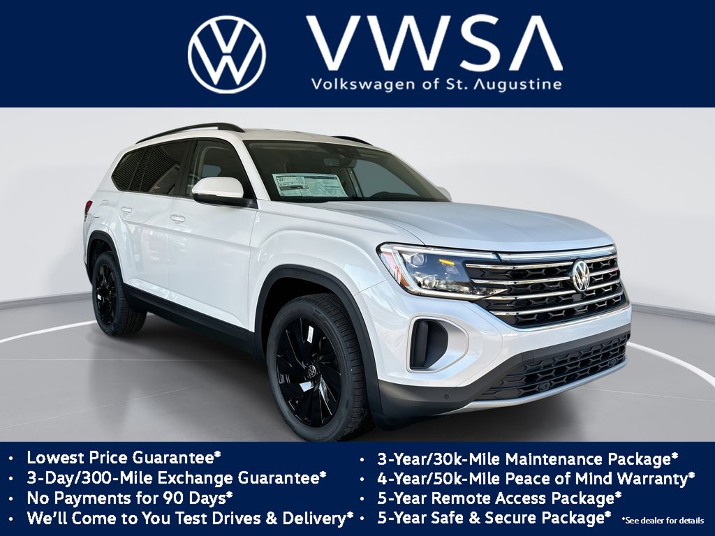 Opal White Pearl 2026 Volkswagen Atlas SUV / Crossover All-Wheel Drive 8-Speed Automatic