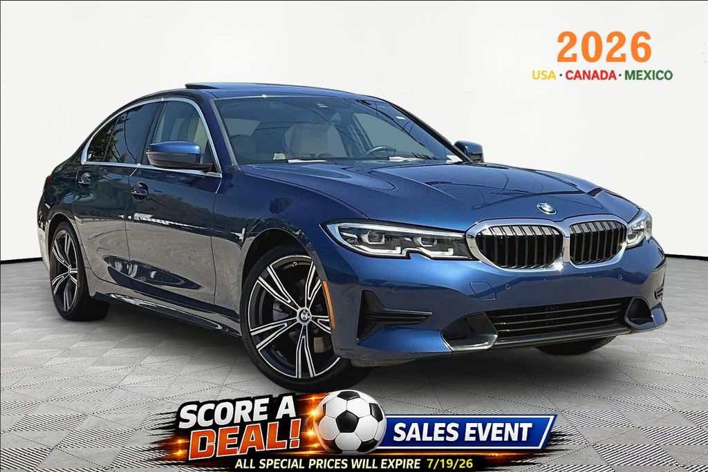 Phytonic Blue Metallic 2021 BMW 3 Series Sedan Rear-Wheel Drive 8-Speed Automatic