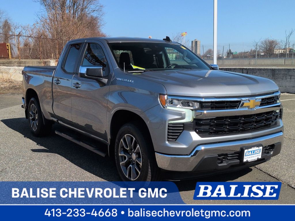 Sterling Gray Metallic 2023 Chevrolet Silverado 1500 LT Double Cab 4WD Pickup Truck Four-Wheel Drive 8-Speed Automatic