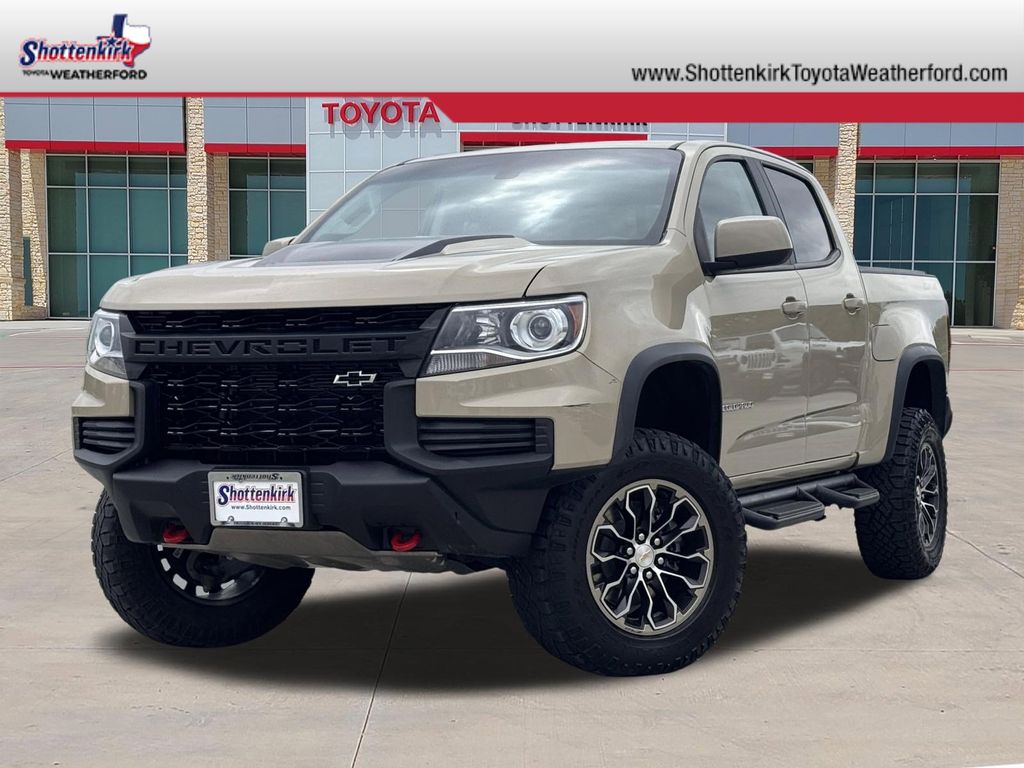 Sand Dune Metallic 2022 Chevrolet Colorado ZR2 Crew Cab 4WD Pickup Truck Four-Wheel Drive 8-Speed Automatic