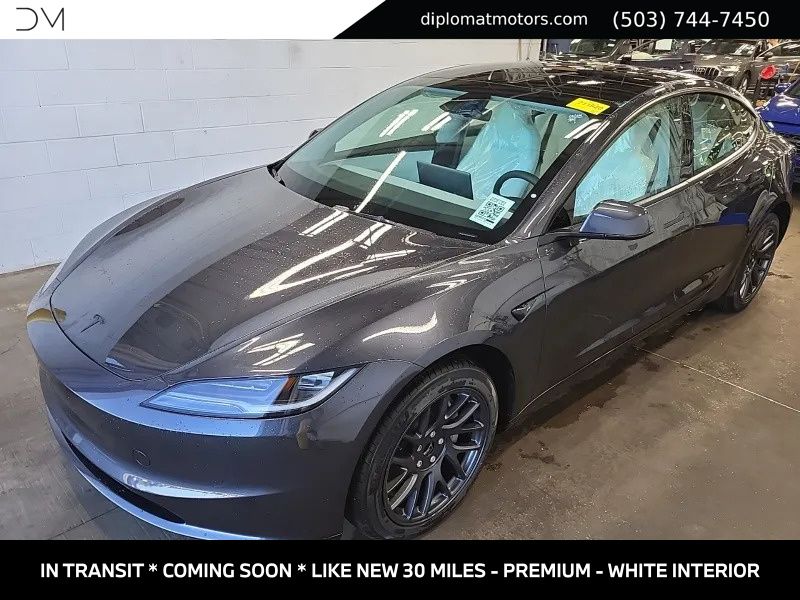 Gray 2026 Tesla Model 3 Sedan 1-Speed Automatic